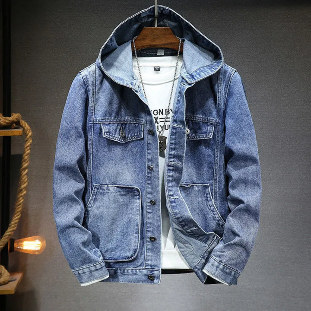 Tolbert - Denim Jas Met Capuchon