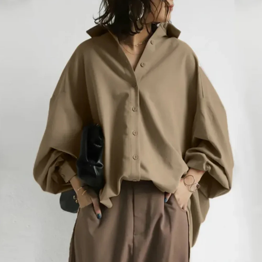 Alfreda - Oversized Button-Up Overhemd