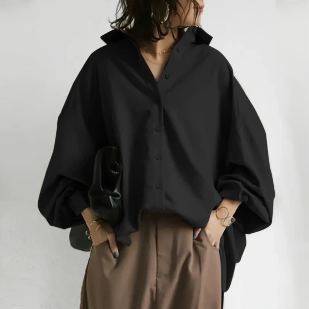 Alfreda - Oversized Button-Up Overhemd