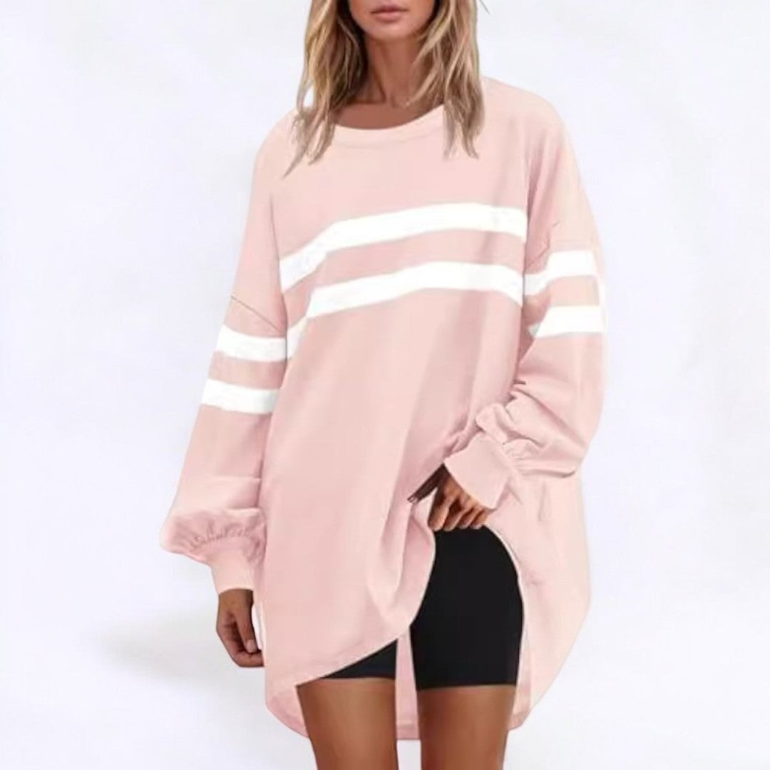 Hiemke - Gestreept Oversized Sweatshirt