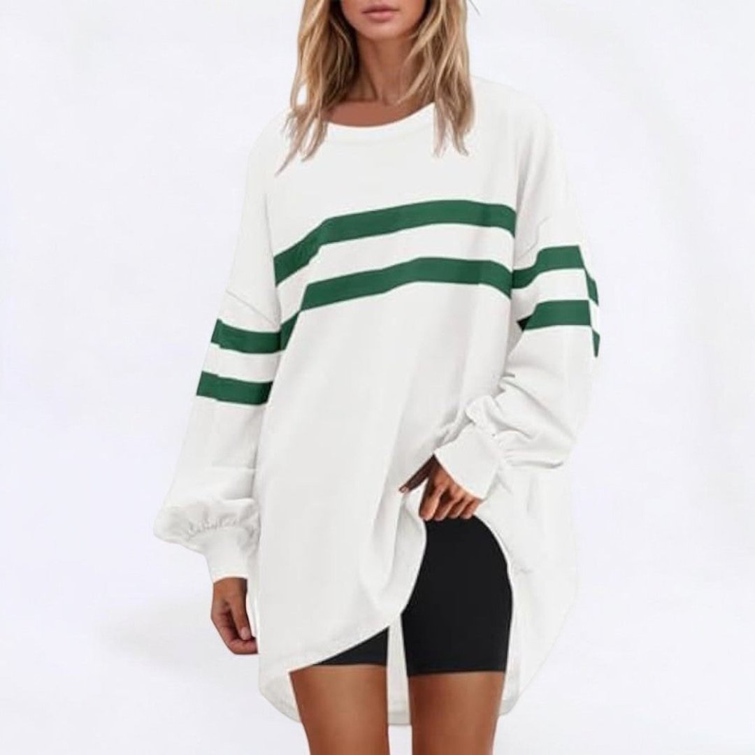 Hiemke - Gestreept Oversized Sweatshirt