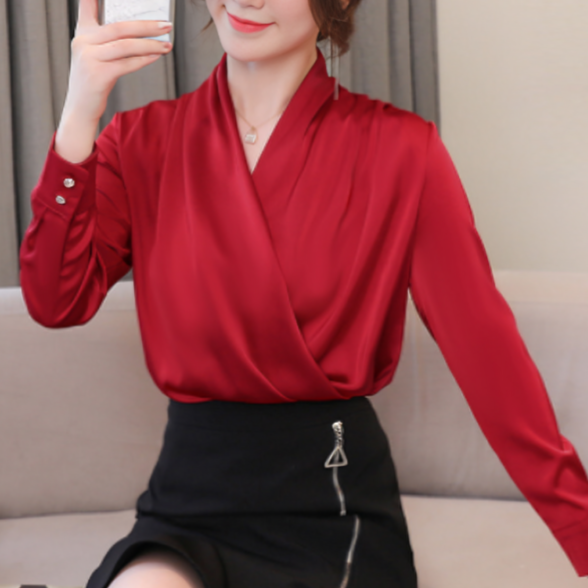 Friedelien - Elegante Wikkel Blouse