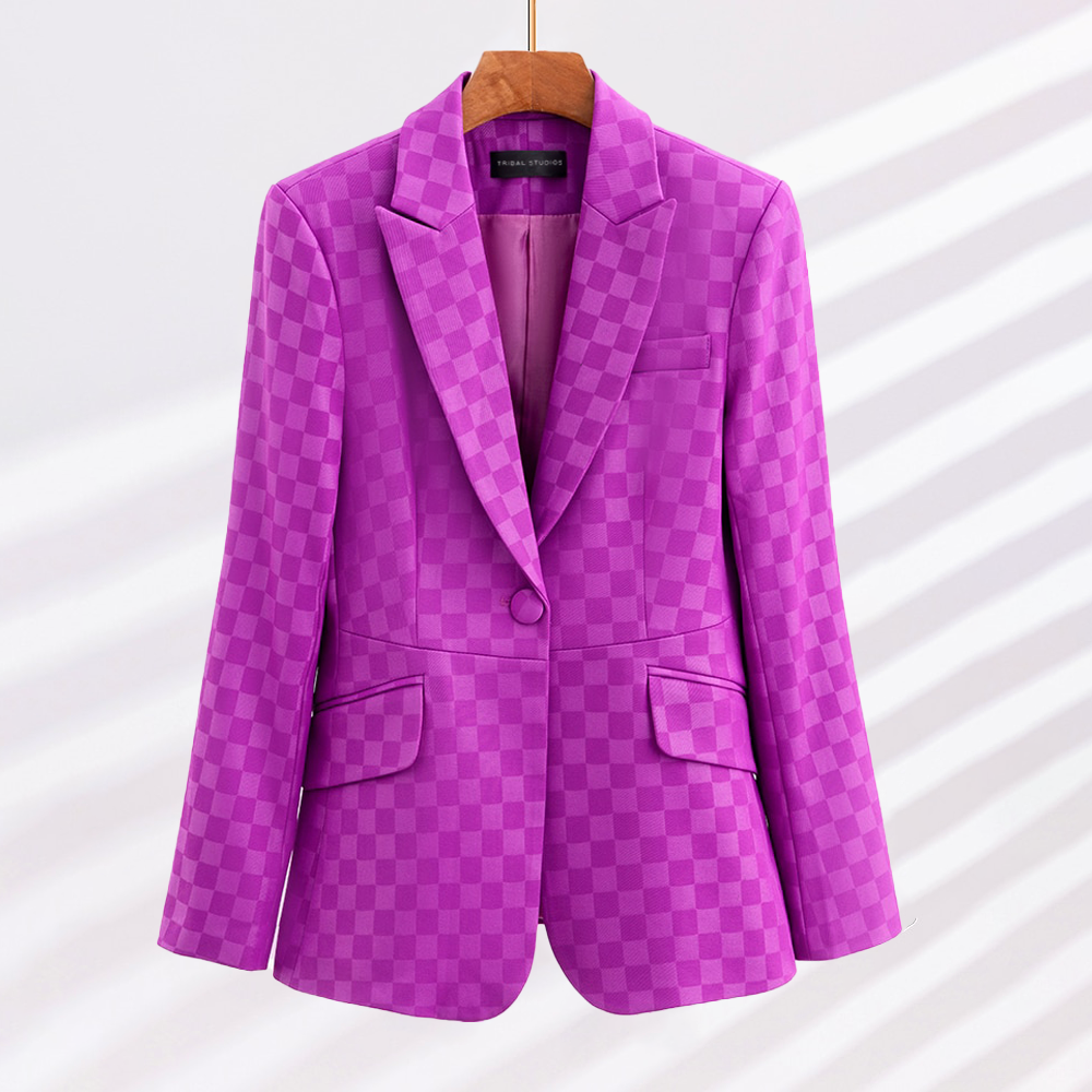 Anju - Dames Geruite Blazer