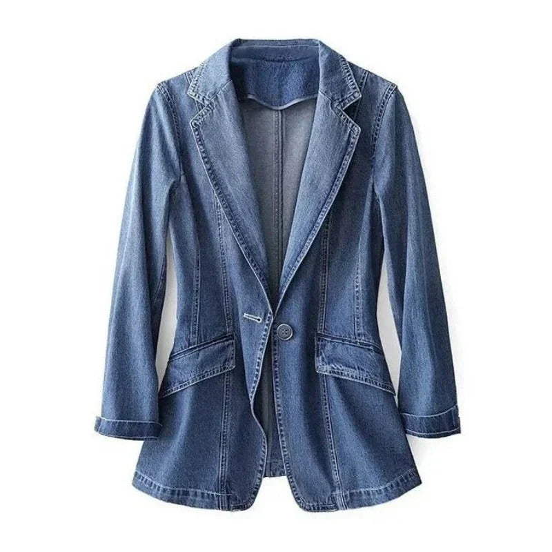 Fokkelina - Stijlvolle Denim Blazer