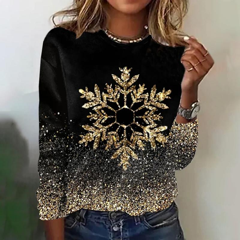 Britney - Kerstmis Glitter Sneeuwvlok Sweatshirt